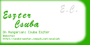 eszter csuba business card